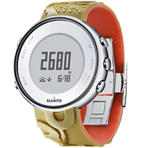 Suunto LUMI Terra, cadran acier inox poli, bracelet élastomère