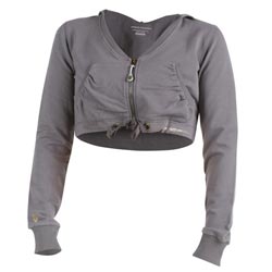 Sweat court à capuche de Yoga Anthracite PRO FORM