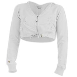 Sweat court à capuche de Yoga Blanc PRO FORM