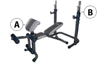 Banc de musculation et chandelles CARE ONE