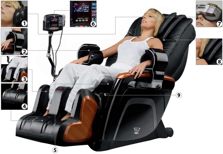 Description du fauteuil de masse BH Shiatsu M1000 Description du fauteuil de masse BH Shiatsu M1000