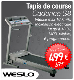 Tapis de course Weslo Cadence S8