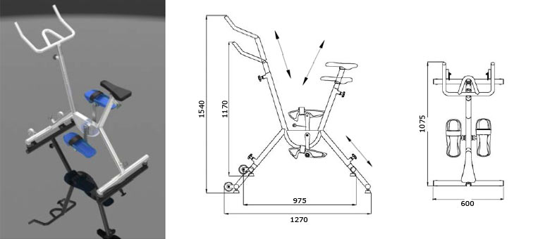 Schémas et dimensions vélo Aquabiker Schémas et dimensions vélo Aquabiker