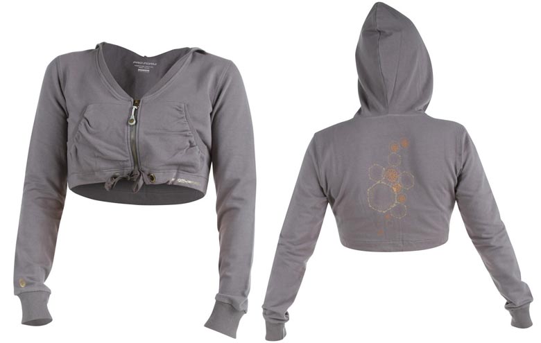 Sweat court à capuche de Yoga Anthracite PRO FORM