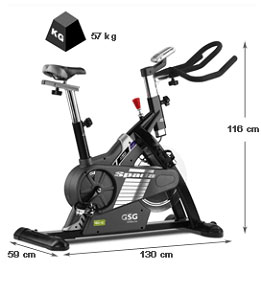 Dimensions velo appartement velo de spining SPADA H930 spinning Dimensions velo appartement velo de spining SPADA H930 spinning