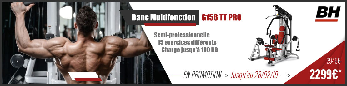 Banc BH Fitness G156 TT PRO, la station multifonction semi professionnelle