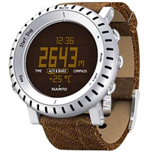 Suunto CORE, cadran aluminium, bracelet cuir brun