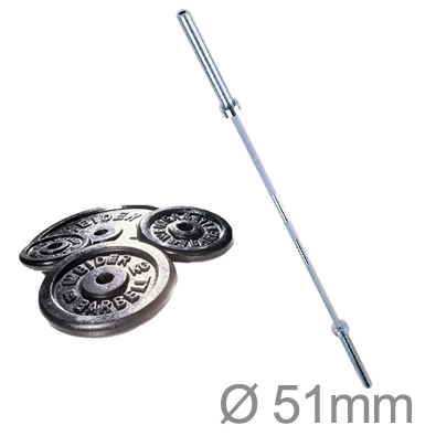 barre et disques musculation 51 mm olympiques Weider
