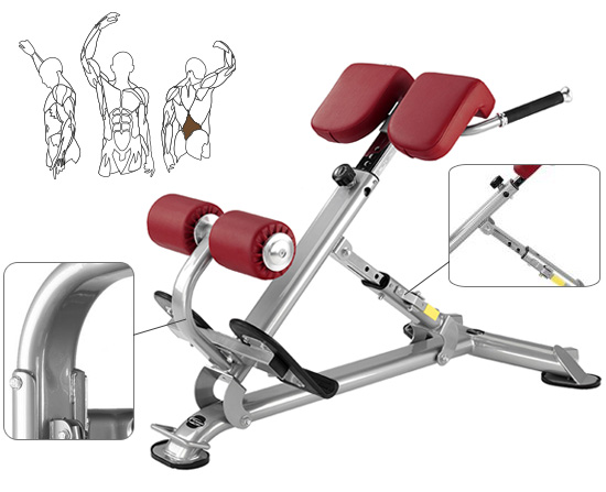 Machine Combinee Abdo/Lombaire- BH Fitness - Gamme Pro 