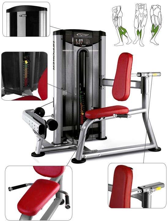 Banc BH Fitness Hipower LK Line Seated Calf   travail des mollets