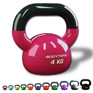 Ensemble de 11 kettlebells BODYTONE de 4 à 32 kg