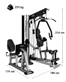 Dimensions appareil musculation TT PRO BH Fitness