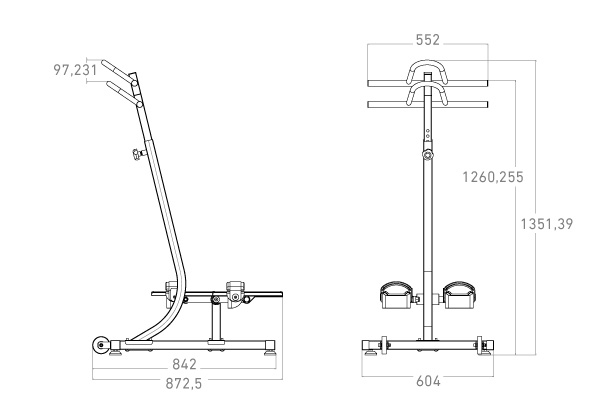 Poolbiking Core pro dimensions