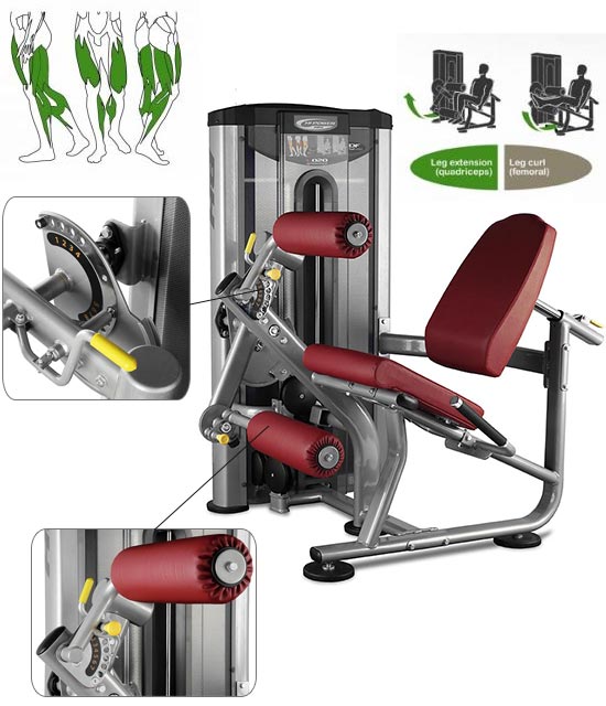 Appareil musculation BH Hipower Leg Extension / Leg curl 