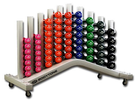 Rack rangement bodytone vinyl dumbbell