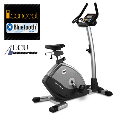 Vélo d'exercice cardio training avec console LCD et volant d